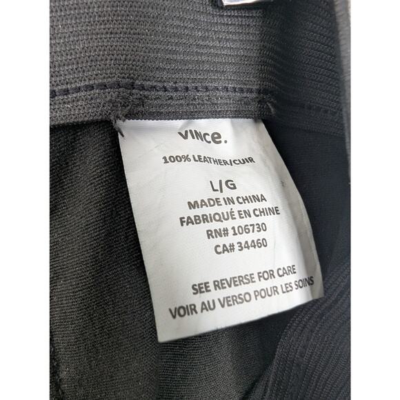 Vince Leather and Suede Black Leggings - Picture 8 of 8